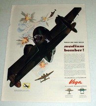 1943 WWII Vega Ventura Bomber Plane Ad! - £14.58 GBP