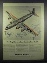 1945 American Airlines DC-6 Plane Ad - New Flagships - £14.78 GBP
