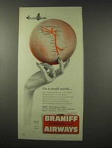 1956 Braniff Airways Ad - It&#39;s A Small World - £14.44 GBP