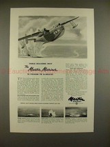 1944 WWII Martin Mariner Aircraft Ad, Poison to U-boats - $18.49
