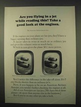 1963 American Airlines Ad - Take a Good Look at Engines - £14.58 GBP
