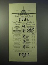 1952 BOAC Airlines Ad - World Leader in Air Travel - $18.49