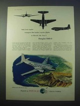 1953 Douglas R4D-8 Plane Ad - U.S. Navy Transport - £14.73 GBP