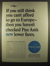 1964 Pan Am Airline Ad - Think You Can&#39;t Afford - £14.54 GBP