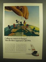 1965 TWA Airlines Ad - Calling Contacts in Europe? - £14.78 GBP