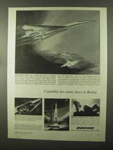 1966 Boeing Ad - SST, Burner II, Saturn V - $18.49