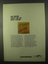 1966 Continental Airlines Ad - Birds Won&#39;t Sit on Cargo - £13.89 GBP