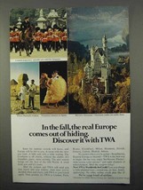 1966 TWA Airline Ad - Europe Comes Out of Hiding - £14.78 GBP