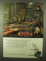 1966 TWA Airline Ad - Who Reads Timetables Any More? - £14.78 GBP