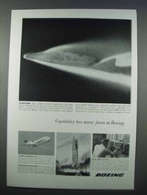 1962 Boeing Ad - USAF X-20, 727, Saturn Rocket - $18.49