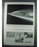 1962 Boeing Ad - USAF X-20, 727, Saturn Rocket - £14.78 GBP