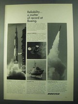 1969 Boeing Ad - Saturn 5, Lunar Orbiter, Minuteman III - £14.78 GBP