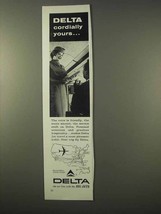 1963 Delta Airlines Ad - Delta Cordially Yours - £14.48 GBP