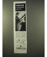 1963 Delta Airlines Ad - Delta Cordially Yours - £14.52 GBP