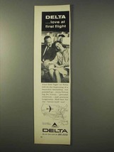 1963 Delta Airlines Ad - Love at First Flight - £14.48 GBP