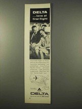 1963 Delta Airlines Ad - Love at First Flight - £13.82 GBP