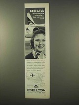 1963 Delta Airlines Ad - The Voice is Friendly - £14.48 GBP