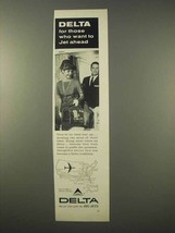 1963 Delta Airlines Ad - Those Who Want to Jet Ahead - £14.48 GBP