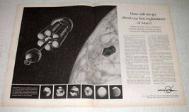 1963 Douglas Aviation Ad - Explorations of Mars - £14.27 GBP