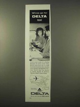 1963 Delta Airlines Ad - Wives go for Delta Too - £14.48 GBP