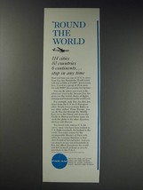 1963 Pan Am Airline Ad - Round the World 114 cities 80 countries 6 continents - £14.78 GBP