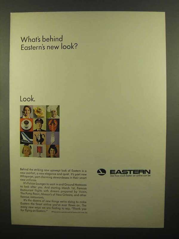 1965 Eastern Airlines Ad - What's Behind New Look? - $18.49