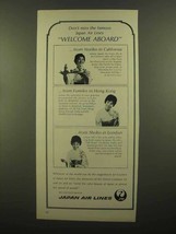 1965 Japan Air Lines Ad - Don&#39;t Miss Welcome Aboard - £14.74 GBP