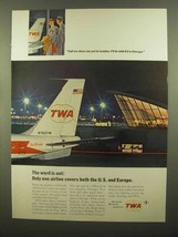 1965 TWA Airlines Ad - Covers Both U.S. and Europe - £14.52 GBP