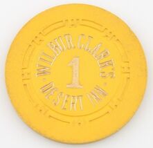Wilbur Clark&#39;s Desert Inn Casino Roulette Chip Las Vegas Table 1 H Mold ... - €315,04 EUR