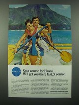 1966 Pan Am Airline Ad - Set a Course for Hawaii - £14.82 GBP