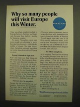 1966 Pan Am Airline Ad - Visit Europe This Winter - £14.78 GBP