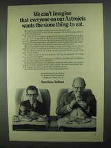 1967 American Airlines Ad - Imagine Same Thing to Eat - £14.57 GBP