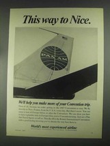 1967 Pan Am Airline Ad - This Way to Nice - £13.88 GBP