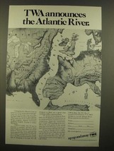 1968 TWA Airlines Ad - TWA Announces the Atlantic River - £14.78 GBP