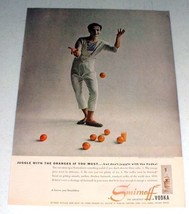 1956 Smirnoff Vodka Ad w/ Marcel Marceau - $18.49