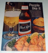 1964 Carling Black Label Beer Ad - People Like It - £14.73 GBP