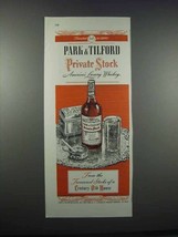 1946 Park &amp; Tilford Private Stock Whiskey Ad - $18.49