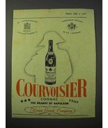 1951 Courvoisier Cognac Ad - Keeps Good Company - £14.52 GBP