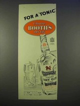 1955 Booth&#39;s Dry Gin Ad - For a Tonic - £14.53 GBP