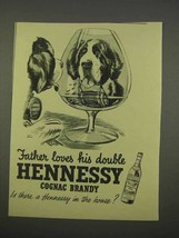 1955 Hennessy Cognac Ad - Father Loves His Double - £14.90 GBP