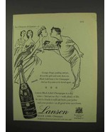 1957 Lanson Black Label Champagne Ad - Georgie Porgie - £14.72 GBP