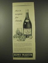1956 Remy Martin Cognac Ad - How To Recognise - £14.69 GBP