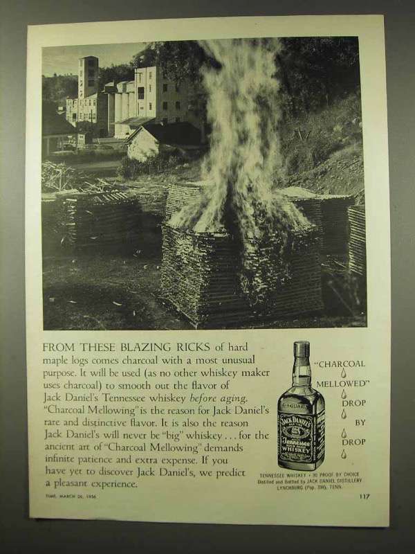 1956 Jack Daniel's Whiskey Ad - From Blazing Ricks - $18.49