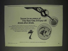1966 Seagram&#39;s 7 Crown Whiskey Ad - Invest In - £14.78 GBP