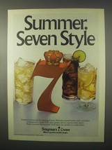 1980 Seagram&#39;s 7 Crown Whisky Ad - Summer Style - $18.49