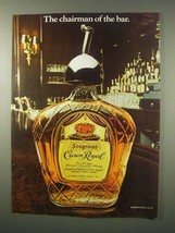 1979 Seagram&#39;s Crown Royal Whisky Ad - Chairman of bar - £14.76 GBP