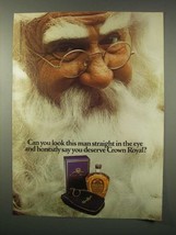 1979 Seagram's Crown Royal Whisky Ad - Santa Claus - $18.49