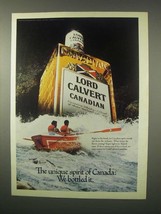 1979 Lord Calvert Canadian Whisky Ad - Unique Spirit - £14.52 GBP