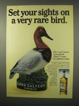 1979 Lord Calvert Whisky Ad - Canvasback Duck Ceramic - £14.48 GBP