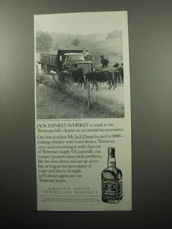 1989 Jack Daniel's Whiskey Ad - Tennessee Hills - $18.49